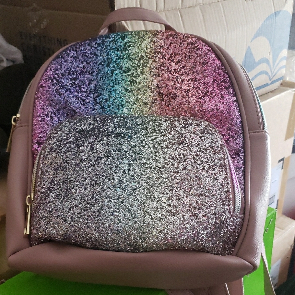 Rainbow Glitter Backpack - image 1